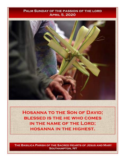 PDF Palm Sunday Of The Passion Of The Lord April 5 2020 4 5 2020