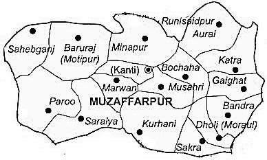 Muzaffarpur District | Muzaffarpur District Map