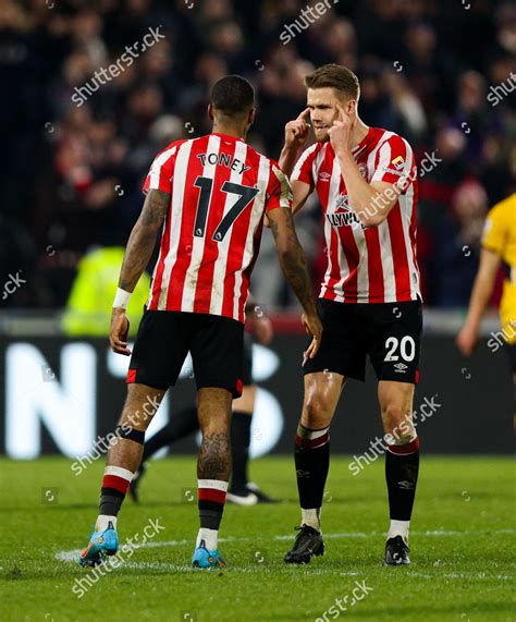 Kristoffer Ajer Brentford Asks Ivan Toney Editorial Stock Photo Stock