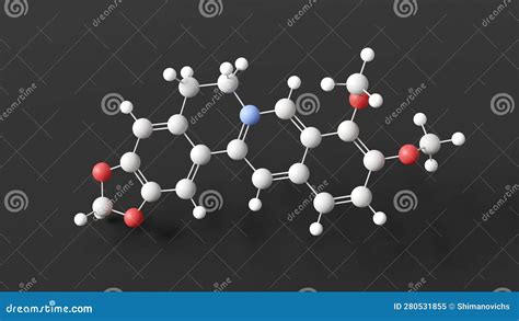 Berberine Molecule, Molecular Structure, Quaternary Ammonium Salt from ...