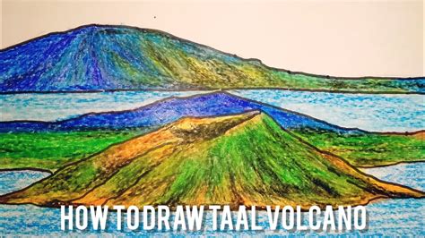 How to draw Taal Volcano|Crayon - YouTube