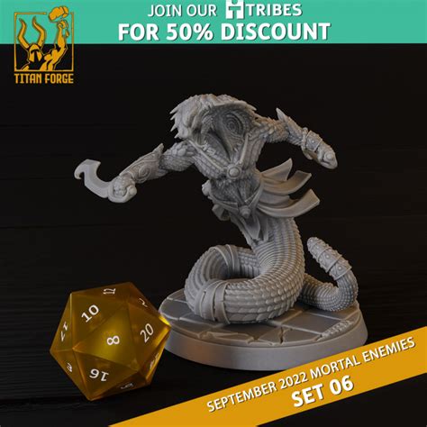 3D Printable RPG Monsters DnD 5e Mortal Enemies Set 06 By Titan