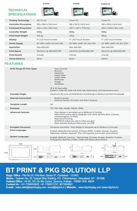 Thernal Black Rynan Thermal Inkjet Printer R Pro At Rs In