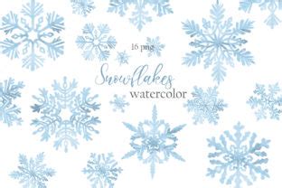 Watercolor Snowflakes Clipart Graphic By Elena Dorosh Art Creative