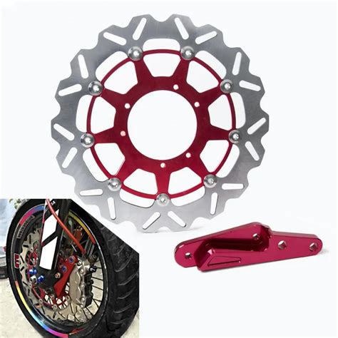 Motorcycle 320mm Front Brake Disc Rotor With 4 Pot Caliper Adapter