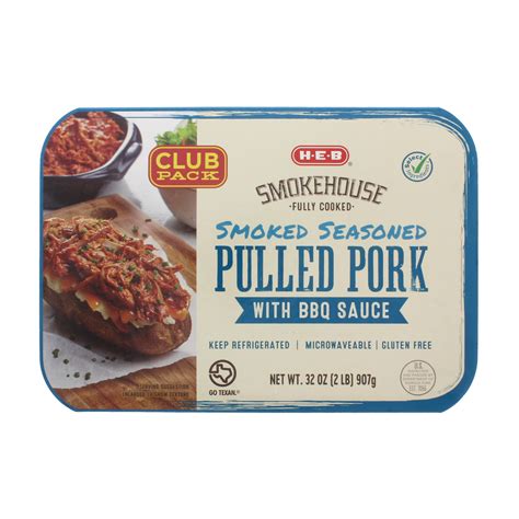 H E B Fully Cooked Pulled Pork With Bbq Sauce Club Pack Shop Pork At