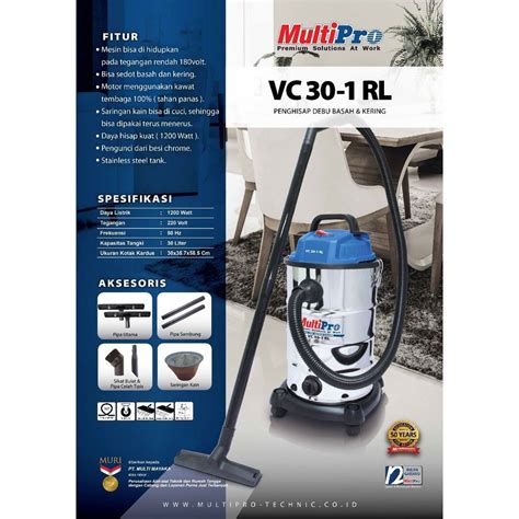 Jual Vacuum Cleaner Multipro Vc Rl Penyedot Debu Vacum Wet Dry