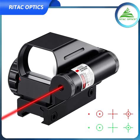 Tactical Reflex Sight Red Green Dot Scope 4 Reticle Projected Dot Sight