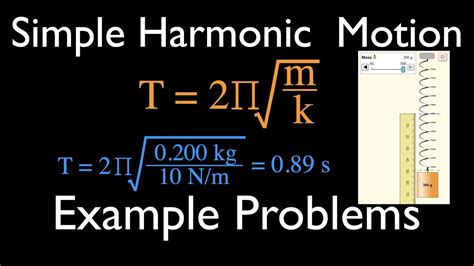 Simple Harmonic Motion Of Example Problems Youtube