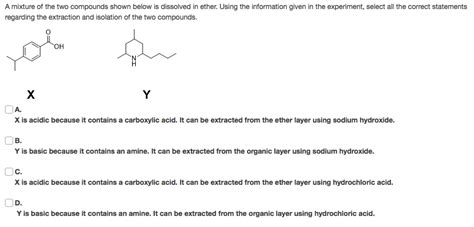 Solved A Mixture Of The Two Compounds Shown Below Is Chegg