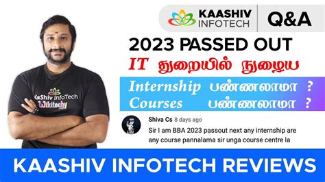 Kaashiv Infotech Reviews Passed Out It Internship