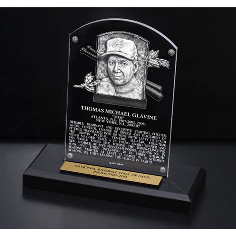 Tom Glavine Acrylic Replica Hall of Fame Plaque