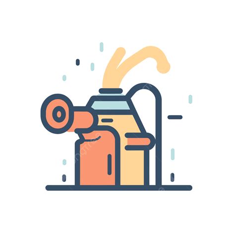 Pressure Washer Icon Isolated Line Icon Design Illustration Vector