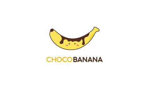 Chocolate Banana Logo Illustration With Funny Character 23798196 Vector