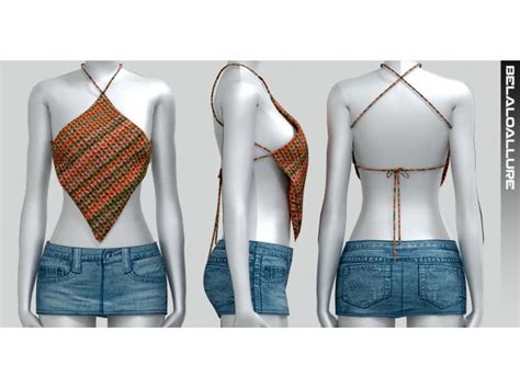 Knit Top Belaloallure Sheera Cc The Sims 4 Download Simsdomination Sims 4 Mods Clothes