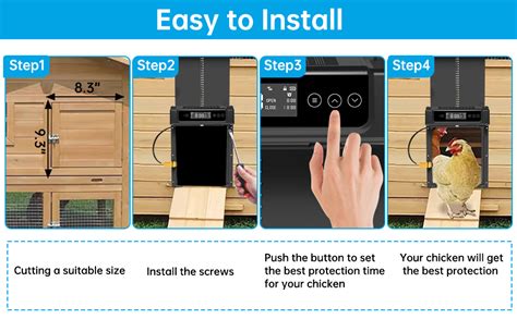 Amazon Puerta automática de gallinero alimentada por energía solar