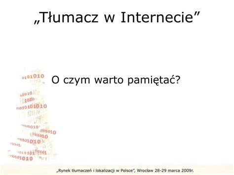 PPT Tłumacz w Internecie PowerPoint Presentation free download