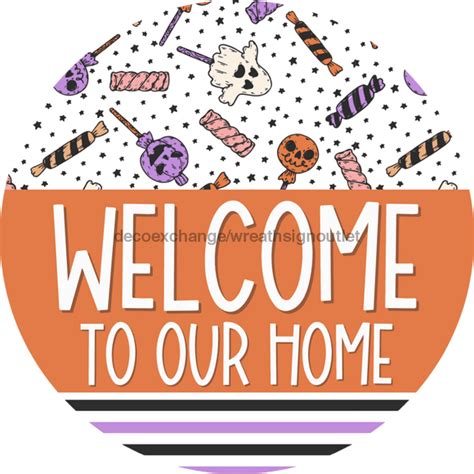 Vinyl Decal Halloween Vinyl Decal Candy Vinyl Decal Decoe 2400 Sign For Wreath Round Sign