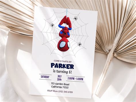 Spidey invite spidey and his amazing friends birthday party invitation ...