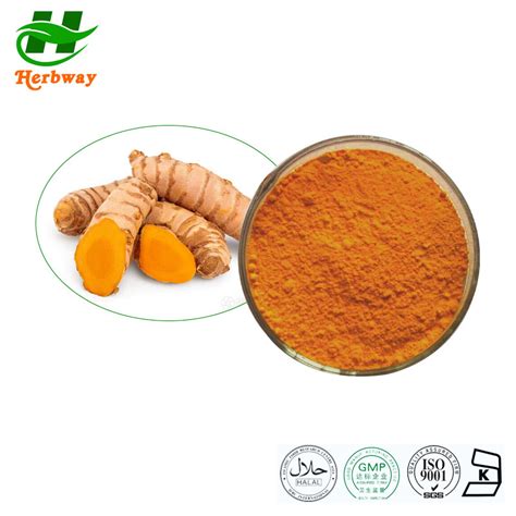 Herbway Kosher Halal Fssc Haccp Certified Tumeric Extract Curcumin