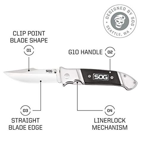 Sog Fielder G10 Folding Pocket Knife Easy Open 3 3 Inch Foldable Knife Blade W Edc Knife