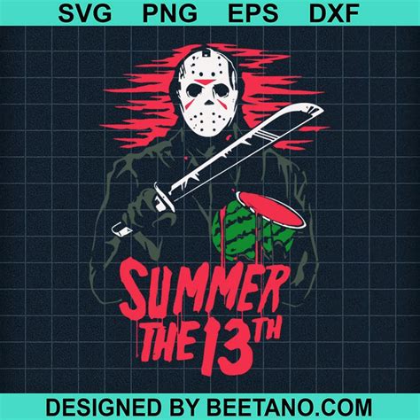 Friday The 13th Jason Summer Svg Cut File For Cricut Silhouette Machine