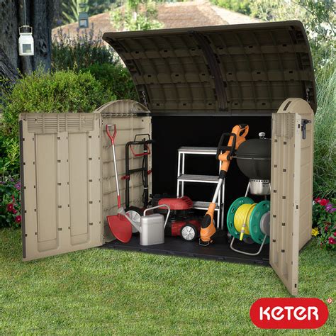 Keter Woodland Xxl 5ft 8 X 3ft 7 1 7 X 1 1m Horizontal 2 000 Litre Storage Shed Costco Uk