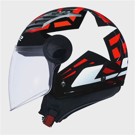 Capacete Ls Of Air Flow Starwar Branco Vermelho Submarino