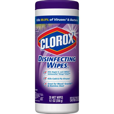 Clorox Disinfecting Wipes Bleach Free Cleaning Wipes Fresh Lavender 35 Ct