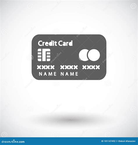 Credit Card Single Flat Icon Stock Vector Illustration Of Design