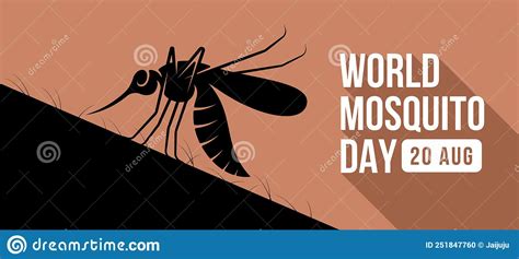 World Mosquito Day Vector Illustration On 20 August With Midge Can