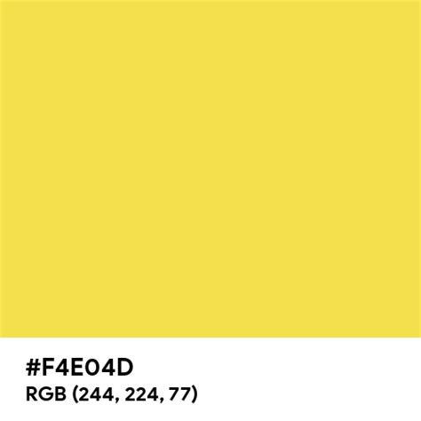 #F4E04D color name is Minion Yellow