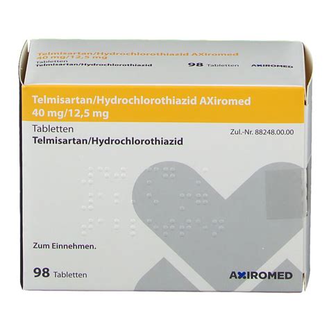 Telmisartan Hydrochlorthiazid Axiromed Mg Mg St Mit Dem E