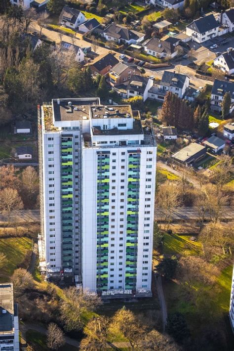 Luftaufnahme Hagen Hochhaus Geb Ude Im Wohngebiet An Der