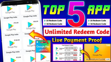 Top Google Play Gift Card Earning App Free Redeem Code Earning App