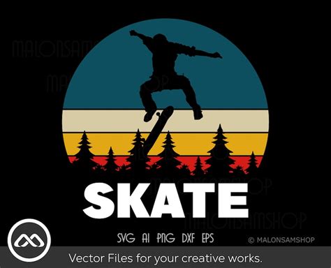 Retro Skateboard SVG Skater Skateboarding Svg Kateboard Etsy