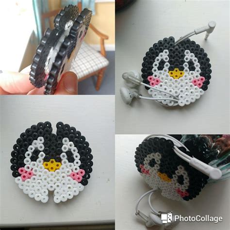 Peeler Beads Hama Beads Penguin Headphone Holders Easy And Fun Diy