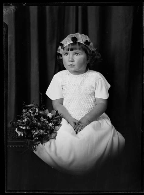 Barbara Millard As A Flower Girl Tairawhiti Museum