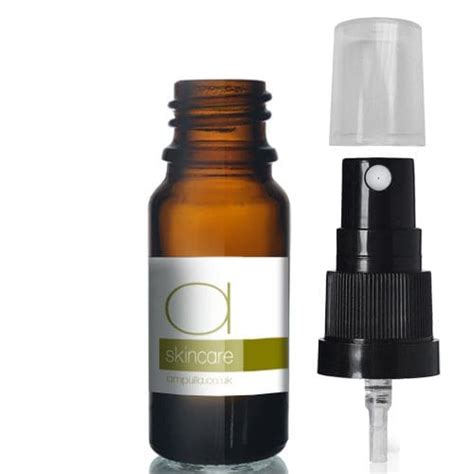 10ml Amber Glass Skincare Bottle With Atomiser Ampulla Ltd