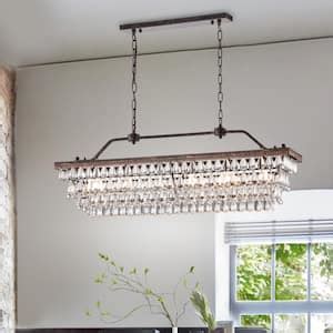 Edvivi Chiara Light Antique Silver Rectangular Glam Chandelier With