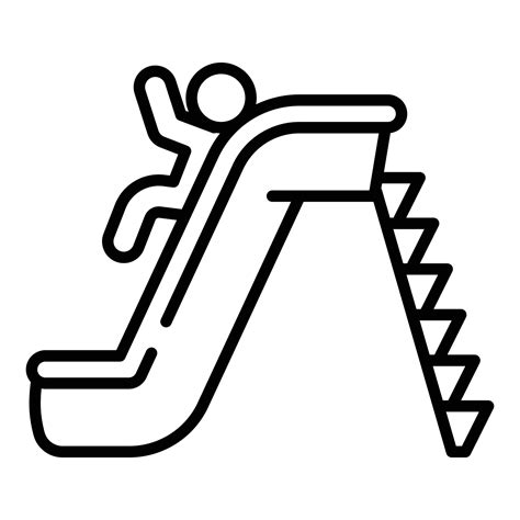 Kid plastic slide icon, outline style 14316814 Vector Art at Vecteezy