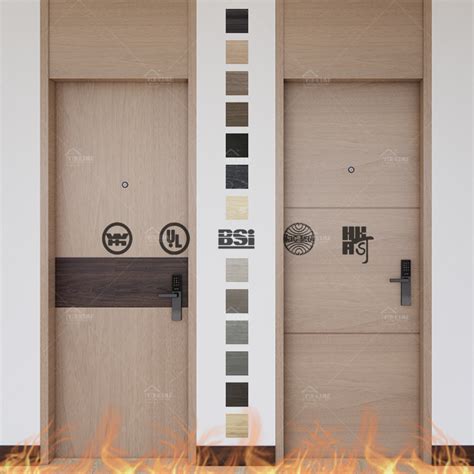 China Top Fire Door Manufacturer Custom Flush Interior Fireproof Wood