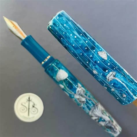 Sold Magic Mushrooms Hand Painted Fountain Pen Stanford Pen Studio