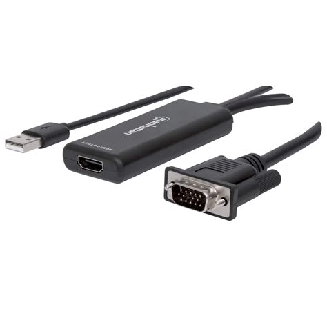 CONVERSOR VGA MACHO A HDMI HEMBRA VGA A HDMI MANHATTAN Complus