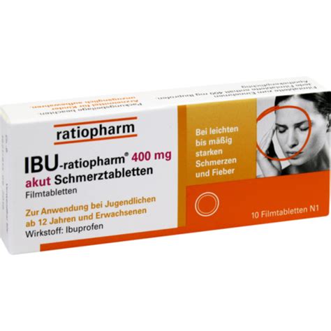 IBU RATIOPHARM 400 Mg Akut Schmerztbl Filmtabl Beipackzettel