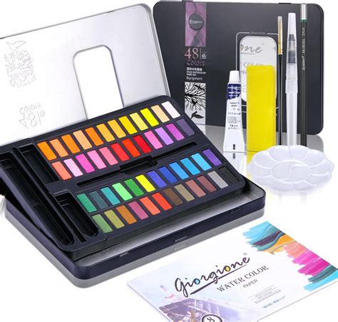 Ulikey Set de Peinture Aquarelle Boîte dAquarelle avec 36 Couleurs