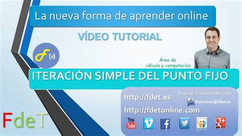 Metodo De Iteraci N Simple Del Punto Fijo Youtube