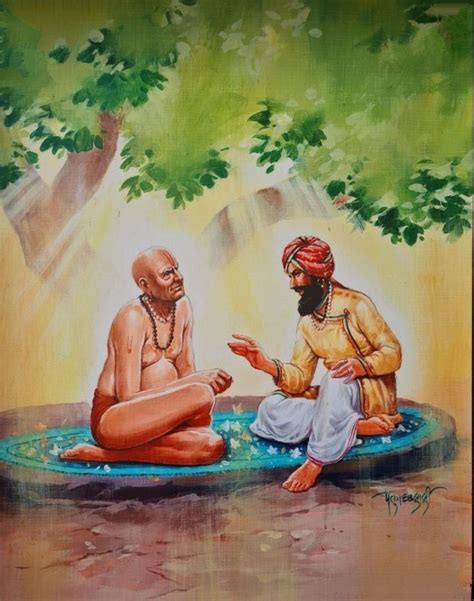 Swami Samartha With Manik Prabhu Hindu Art Indian Art Paintings God