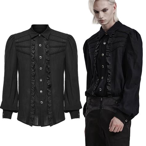 Victorian Goth Punk Rave Shirt Boudoir Noir