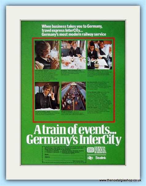 Sealink German Federal Railways Original Advert 1972 Ref Ad6557 The